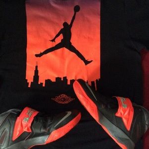 Air Jordan T shirt and Lebron James Sneakers